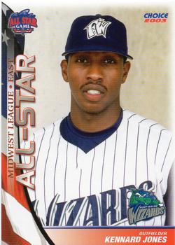 2003 Choice Midwest League All-Stars #18 Kennard Jones Front