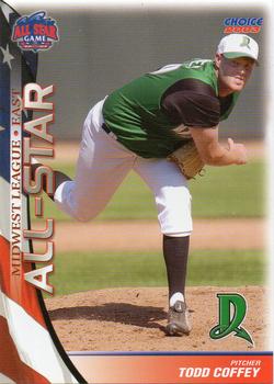 2003 Choice Midwest League All-Stars #22 Todd Coffey Front