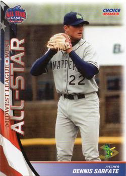 2003 Choice Midwest League All-Stars #37 Dennis Sarfate Front