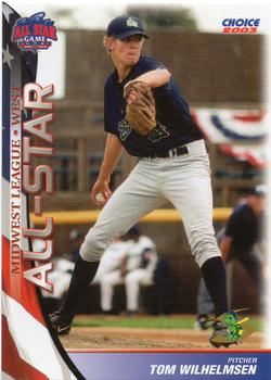 2003 Choice Midwest League All-Stars #38 Tom Wilhelmsen Front
