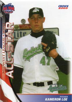 2003 Choice Midwest League All-Stars #39 Kameron Loe Front
