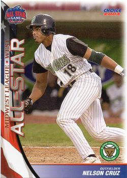 2003 Choice Midwest League All-Stars #45 Nelson Cruz Front