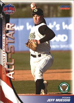 2003 Choice Midwest League All-Stars #48 Jeff Muessig Front