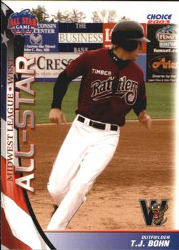 2003 Choice Midwest League All-Stars #54 T.J. Bohn Front