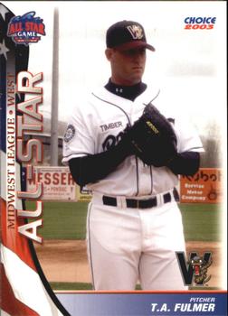 2003 Choice Midwest League All-Stars #55 T.A. Fulmer Front