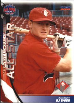 2003 Choice Midwest League All-Stars #66 B.J. Weed Front