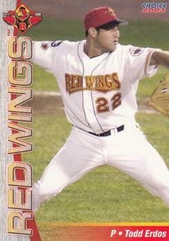 2003 Choice Rochester Red Wings #04 Todd Erdos Front