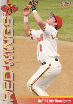 2003 Choice Rochester Red Wings #23 Luis Rodriguez Front
