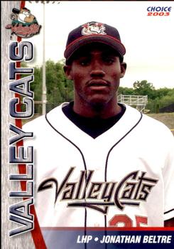 2003 Choice Tri-City ValleyCats #07 Jonathan Beltre Front