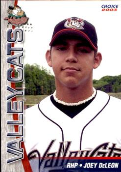 2003 Choice Tri-City ValleyCats #10 Joey DeLeon Front