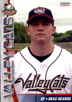 2003 Choice Tri-City ValleyCats #34 Beau Hearod Front
