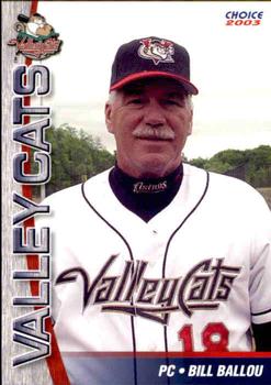 2003 Choice Tri-City ValleyCats #36 Bill Ballou Front