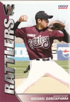 2003 Choice Wisconsin Timber Rattlers #02 Michael Garciaparra Front