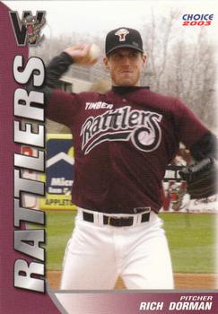 2003 Choice Wisconsin Timber Rattlers #07 Rich Dorman Front