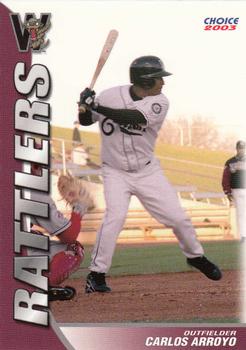 2003 Choice Wisconsin Timber Rattlers #10 Carlos Arroyo Front