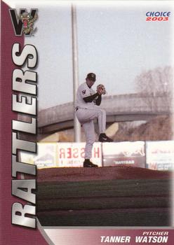 2003 Choice Wisconsin Timber Rattlers #26 Tanner Watson Front