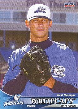 2003 Choice West Michigan Whitecaps #11 Matt Parris Front