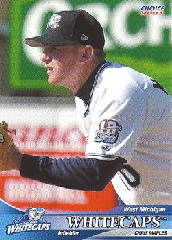 2003 Choice West Michigan Whitecaps #14 Chris Maples Front
