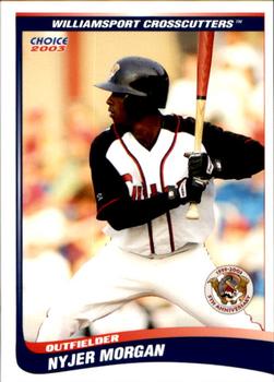 2003 Choice Williamsport Crosscutters #16 Nyjer Morgan Front