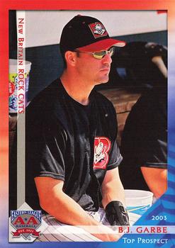 2003 Grandstand Eastern League Top Prospects #NNO B.J. Garbe Front