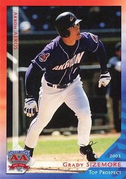 2003 Grandstand Eastern League Top Prospects #NNO Grady Sizemore Front