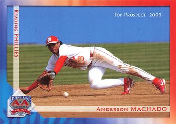 2003 Grandstand Eastern League Top Prospects #NNO Anderson Machado Front
