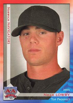 2003 Grandstand Eastern League Top Prospects #NNO Noah Lowry Front