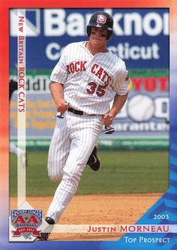 2003 Grandstand Eastern League Top Prospects #NNO Justin Morneau Front