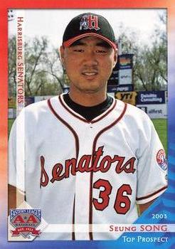2003 Grandstand Eastern League Top Prospects #NNO Seung Song Front