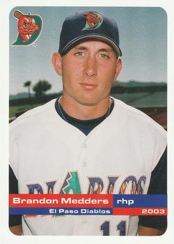 2003 Grandstand El Paso Diablos #NNO Brandon Medders Front