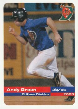 2003 Grandstand El Paso Diablos #NNO Andy Green Front