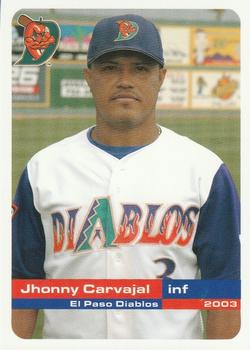 2003 Grandstand El Paso Diablos #NNO Jhonny Carvajal Front