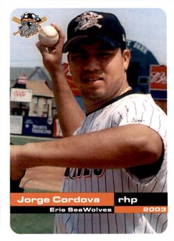 2003 Grandstand Erie SeaWolves #NNO Jorge Cordova Front
