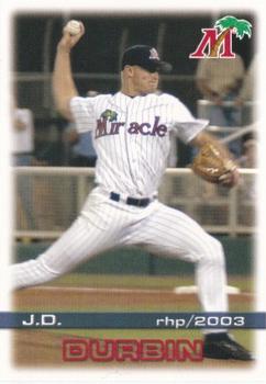 2003 Grandstand Fort Myers Miracle #NNO J.D. Durbin Front