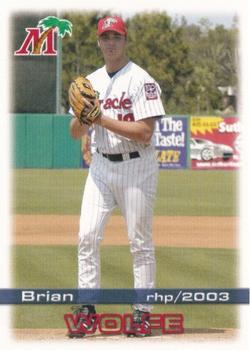 2003 Grandstand Fort Myers Miracle #NNO Brian Wolfe Front