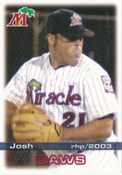 2003 Grandstand Fort Myers Miracle #NNO Josh Daws Front