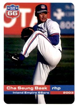 2003 Grandstand Inland Empire 66ers #NNO Cha Seung Baek Front