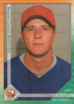 2003 Grandstand Florida State League Top Prospects #NNO David Maust Front