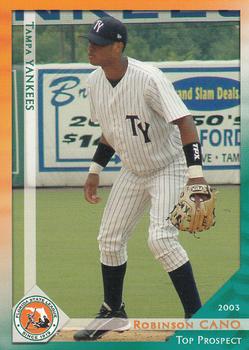 2003 Grandstand Florida State League Top Prospects #NNO Robinson Cano Front
