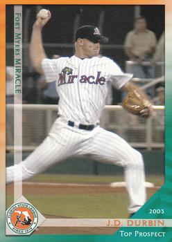 2003 Grandstand Florida State League Top Prospects #NNO J.D. Durbin Front