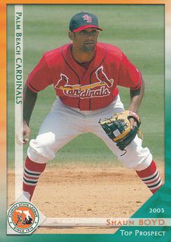 2003 Grandstand Florida State League Top Prospects #NNO Shaun Boyd Front