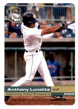 2003 Grandstand Mahoning Valley Scrappers #NNO Anthony Lunetta Front