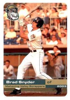 2003 Grandstand Mahoning Valley Scrappers #NNO Brad Snyder Front