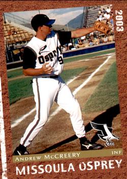 2003 Grandstand Missoula Osprey #9 Andrew McCreery Front