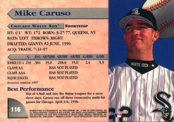 1998 Bowman's Best #116 Mike Caruso Back