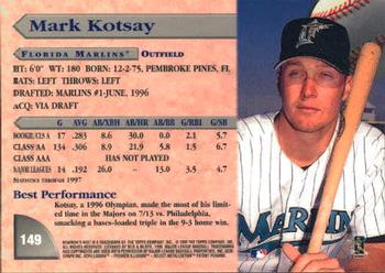 1998 Bowman's Best #149 Mark Kotsay Back