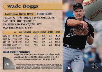 1998 Bowman's Best #74 Wade Boggs Back