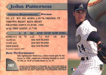 1998 Bowman's Best #167 John Patterson Back