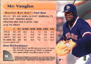 1998 Bowman's Best #16 Mo Vaughn Back