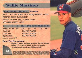 1998 Bowman's Best #182 Willie Martinez Back